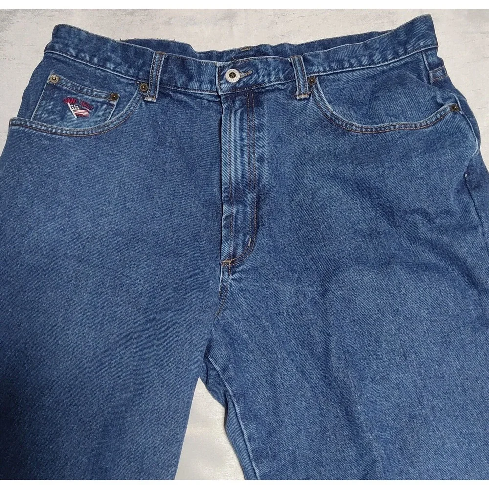 VTG GANT USA Men 38X32 (Actual 37x31)‎ Blue Denim Five Pocket Jeans